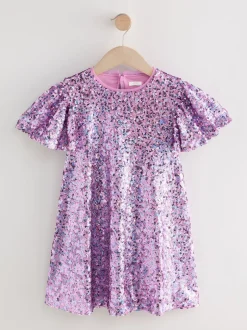 Next vieux rose - Manches d'ange Sequin Robes de fête (3-16yrs) Online