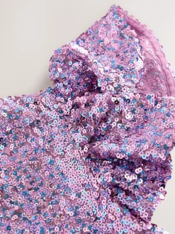 Next vieux rose - Manches d'ange Sequin Robes de fête (3-16yrs) Online