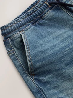 Next vintage bleu - Jean cargo à taille élastique (3-16ans) New
