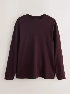 Next - Ajustement régulier - T-shirt à manches longues de cou d'équipage Violet New