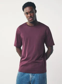 Next - Ajustement régulier - T-shirt 4 Pack Violet / Bleu bleu marine / Orange / Vert Hot