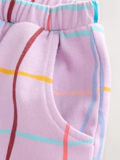 Next - Pantalons Coupe ballon texturés (3mths-7yrs) Violet À carreaux lilas Clearance