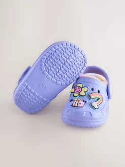 Next Violet - Chaussons sabots doublés de fausse fourrure Hot