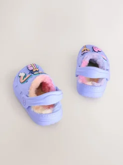 Next Violet - Chaussons sabots doublés de fausse fourrure Hot