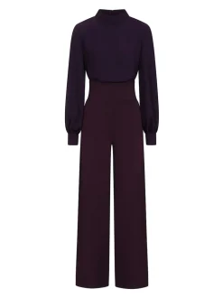 Hot Squash Violet - Combinaison HotSquash coupe large à manches bouffantes Clearance