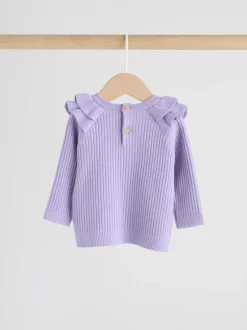 Next - Ensemble Pull et Leggings en maille Bébé 2 Pièces (0mois-3ans) Violet Outlet