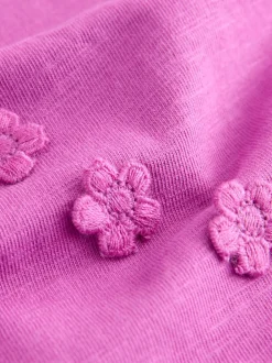 Next Violet - Haut brodé cœur à manches courtes (3mois-7ans) New