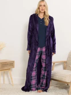 Long Tall Sally Violet - Pyjama Carreaux Discount