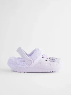 Next Violet à motif papillons - Chaussons Sabots Clearance