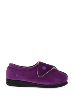 Pavers Violet - femme Chaussons entièrement à fermeture tactile avec semelle permassique Sale