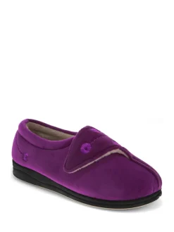 Pavers Violet - femme Chaussons entièrement à fermeture tactile avec semelle permassique Sale