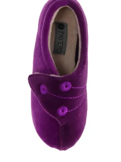 Pavers Violet - femme Chaussons entièrement à fermeture tactile avec semelle permassique Sale