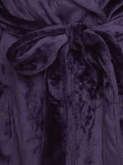 M&Co Violet - Peignoir à col châle à ruban