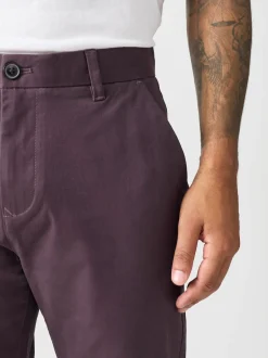 Next - Slim Fit (Slim Fit) - Pantalon chino stretch Violet Discount