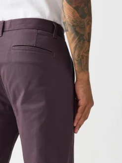 Next - Slim Fit (Slim Fit) - Pantalon chino stretch Violet Discount