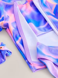 Next Violet dégradé - Ensemble bikini et chouchou Sunsafe Rash Gilet (3-16ans) Discount