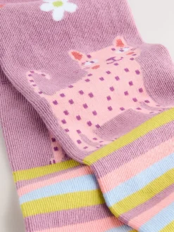 Next Violet lilas - Collants Character à rayures riches en coton Outlet