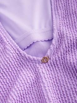 Next - Maillot de bain gainant à encolure dégagée Violet lilas