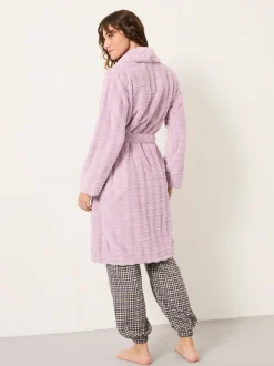 Fat Face Violet lilas - Robe de chambre texturée confortable FatFace New