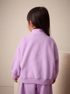 Next - Sweat-shirt à col zippé (3mois-7ans) Violet lilas Hot