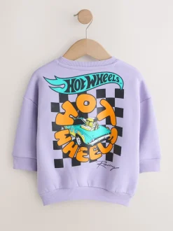 Next Violet lilas - Sweat-shirt Hot Wheels à Col rond (9mois-8ans) New