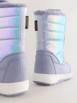 Next Violet lilas irisé - Bottes de neige imperméables
