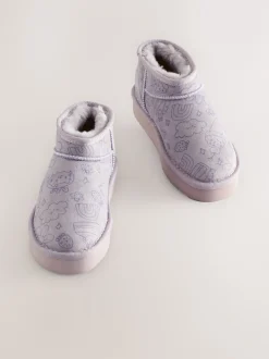 Next Violet lilas motif personnage - Bottes de cheville Slipper