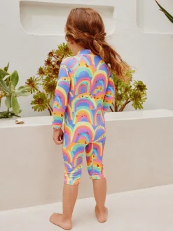 Next Violet motif arc-en-ciel - Maillot de bain longue jambe Sunsafe (3mths-7yrs) Outlet