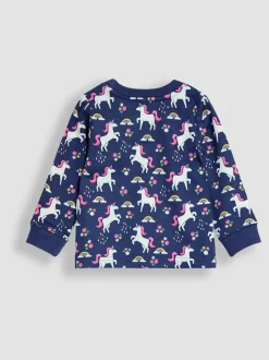 Jojo Maman Bébé Violet motif licorne - Pyjama imprimé glow In The Dark Jersey Hot