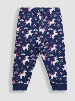 Jojo Maman Bébé Violet motif licorne - Pyjama imprimé glow In The Dark Jersey Hot