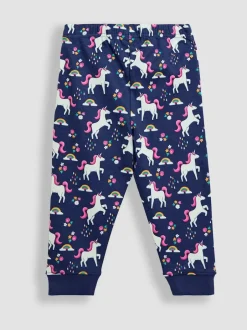 Jojo Maman Bébé Violet motif licorne - Pyjama imprimé glow In The Dark Jersey Hot