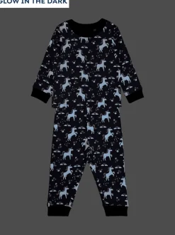 Jojo Maman Bébé Violet motif licorne - Pyjama imprimé glow In The Dark Jersey Hot