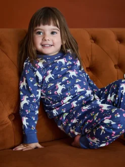 Jojo Maman Bébé Violet motif licorne - Pyjama imprimé glow In The Dark Jersey Hot