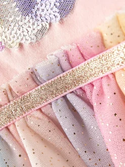 Jojo Maman Bébé Violet motif licorne - Robe de soirée en tulle appliqué Outlet