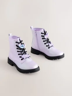 Next Violet Métallisé - Bottes à lacets Lilo & Stitch doublées chaudes Sale