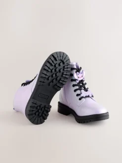 Next Violet Métallisé - Bottes à lacets Lilo & Stitch doublées chaudes Sale