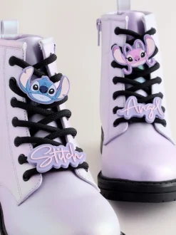 Next Violet Métallisé - Bottes à lacets Lilo & Stitch doublées chaudes Sale