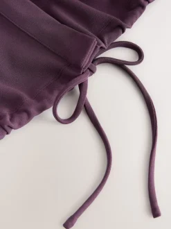 Next Violet prune - Haut à col en V à manches courtes ceinturé à la taille Online