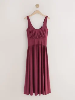 Next Violet prune - Robe d’été mi-longue taille en jersey