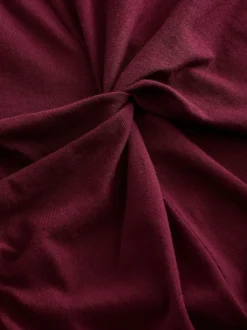 Next Violet prune - Robe d’été t-shirt à manches courtes torsadée Clearance