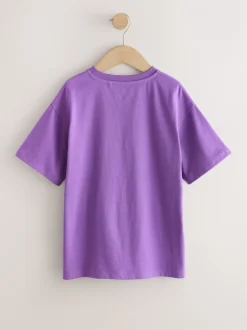 Next - T-shirt oversize imprimé graphique (3-16ans) Violet Superpositions Discount
