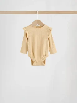 Next Violet/Jaune/Crème Ditsy - Body à volants et manches longues bébé Lot de 4 (0mois2ans) Online