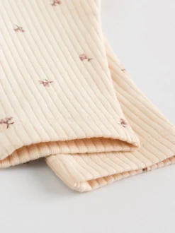 Next - Paquet de jambières pour bébé 4 (0mois-2ans) Violet/Jaune/Crème Ditsy New