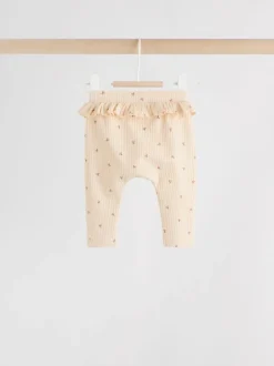 Next - Paquet de jambières pour bébé 4 (0mois-2ans) Violet/Jaune/Crème Ditsy New