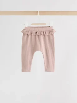 Next - Paquet de jambières pour bébé 4 (0mois-2ans) Violet/Jaune/Crème Ditsy New