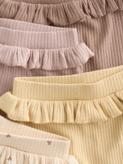 Next - Paquet de jambières pour bébé 4 (0mois-2ans) Violet/Jaune/Crème Ditsy New