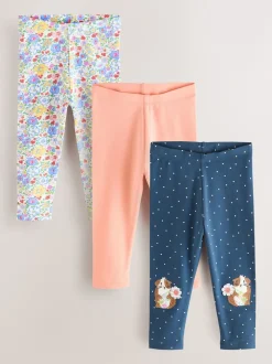 Next Violet/rose - Lot de 3 leggings (3mois-7ans) Clearance