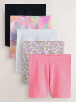Next Violet/Rose/Animal - Lot de 5 shorts cyclistes (3-16 ans) Discount