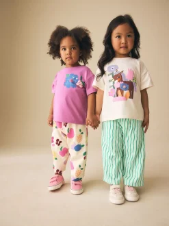 Next Violet/vert - Ensemble haut et pantalon Lot 2 (3mois à7ans) Best