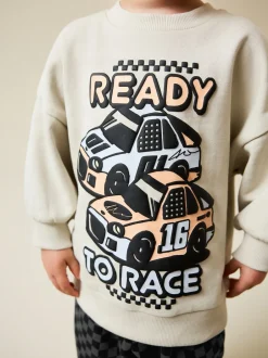 Next Voiture écrue - Ensemble Sweat-shirt et Joggings à Col rond (3mois7ans) (3mois7ans) Clearance